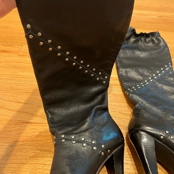Michael Kors Knee High leather boots studded - Picture 4 of 11
